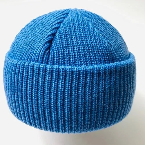 Brimless Hats Hip Hop Beanie Skullcap Street Knitted Hat Women Men Acrylic Unisex Casual Solid Pumpkin Portable Melon Cap