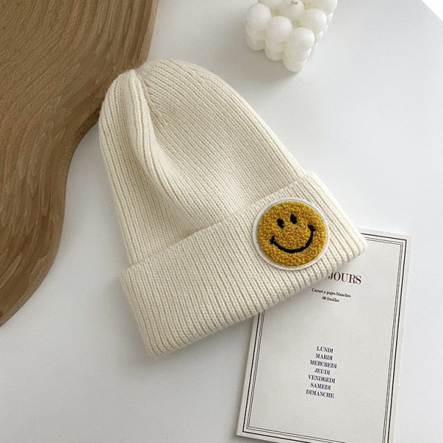 Smiley Face Warm Knitted Hat for Men And Women