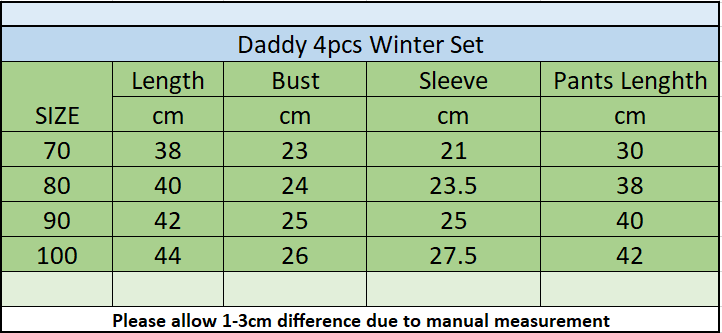 Daddy 4pcs Winter Set