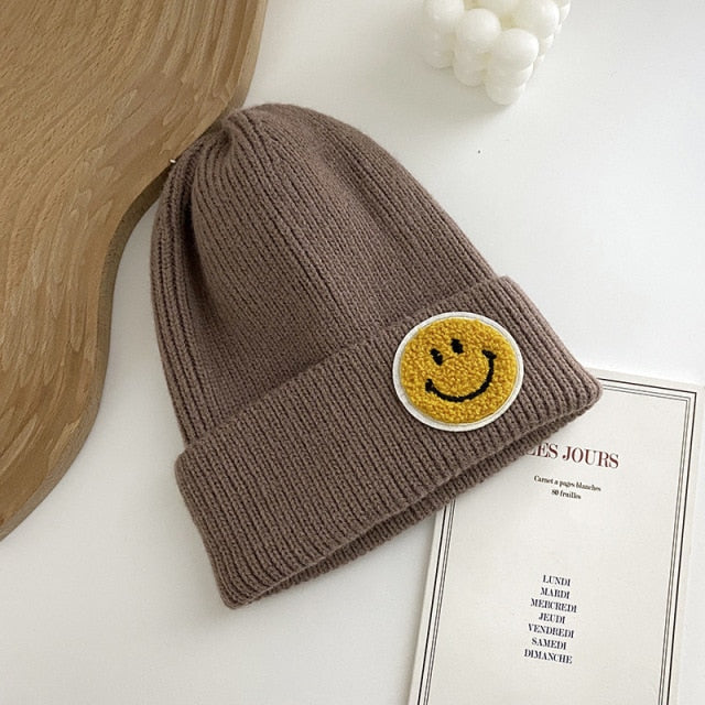 Smiley Face Warm Knitted Hat for Men And Women