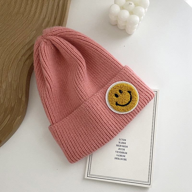 Smiley Face Warm Knitted Hat for Men And Women