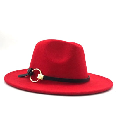 Wool Fedora Hat Hawkins Felt Cap Wide Brim Ladies Trilby Chapeu Feminino Hat Women Men Jazz Church Godfather Sombrero Caps